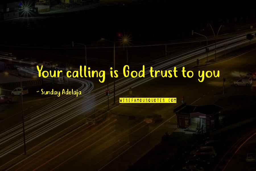 Caigo De Risa Quotes By Sunday Adelaja: Your calling is God trust to you
