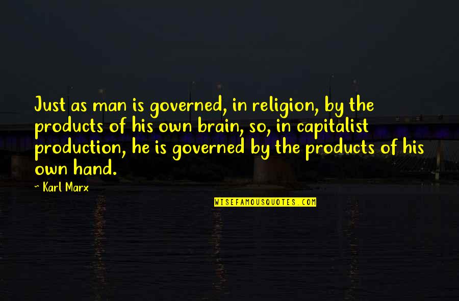Caio F De Abreu Quotes By Karl Marx: Just as man is governed, in religion, by