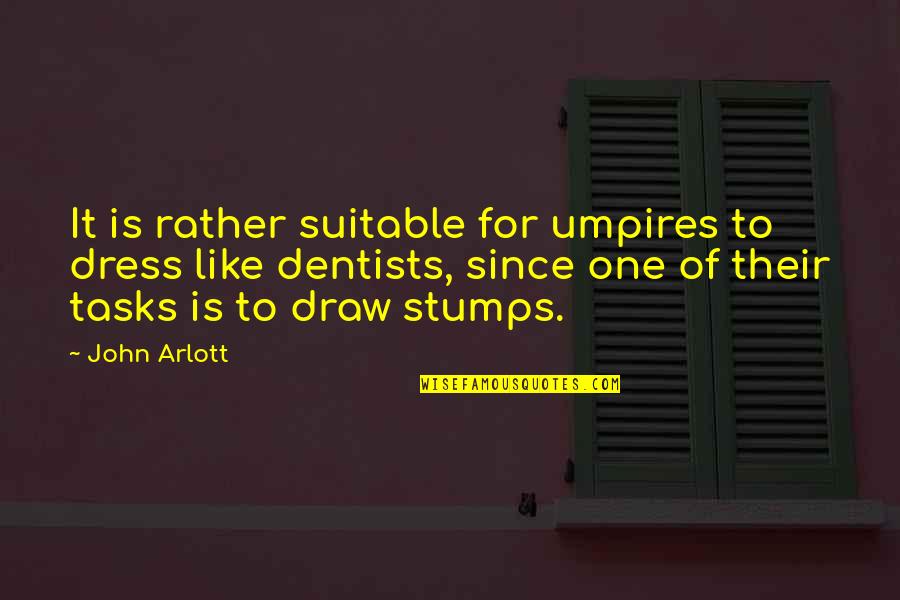 Cajero Bancario Quotes By John Arlott: It is rather suitable for umpires to dress