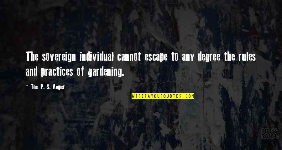 Cajoling Pronunciation Quotes By Tom P. S. Angier: The sovereign individual cannot escape to any degree