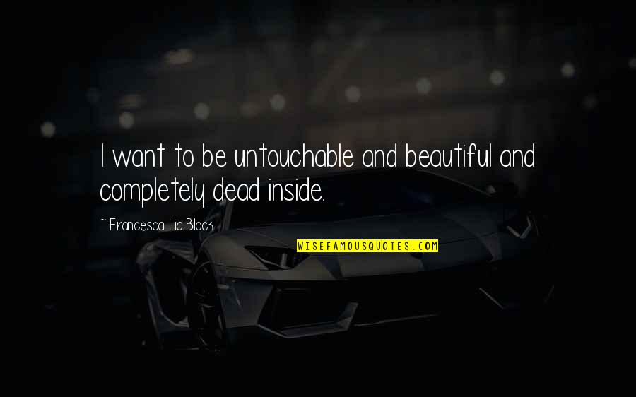 Cake Like Chocolate Quotes By Francesca Lia Block: I want to be untouchable and beautiful and Cake Like Chocolate Quotes By Francesca Lia Block: I want to be untouchable and beautiful and