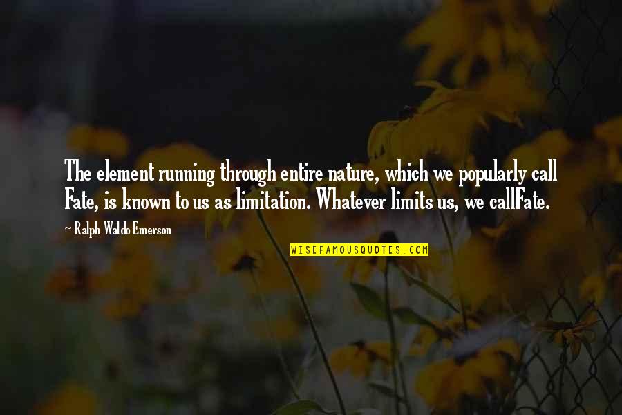 Calabi Quotes By Ralph Waldo Emerson: The element running through entire nature, which we Calabi Quotes By Ralph Waldo Emerson: The element running through entire nature, which we