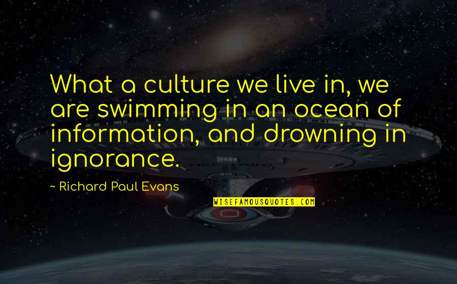 Calamari M Quotes By Richard Paul Evans: What a culture we live in, we are Calamari M Quotes By Richard Paul Evans: What a culture we live in, we are