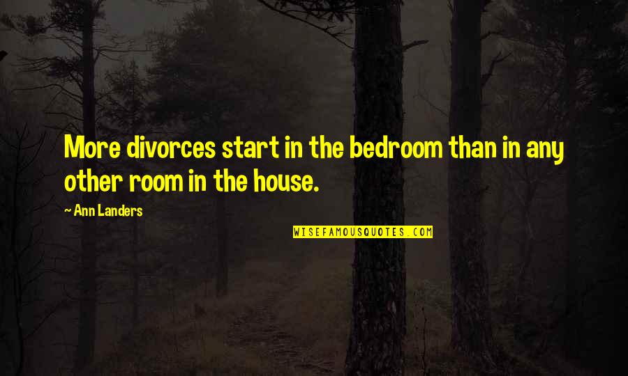 Calcio Quotes By Ann Landers: More divorces start in the bedroom than in