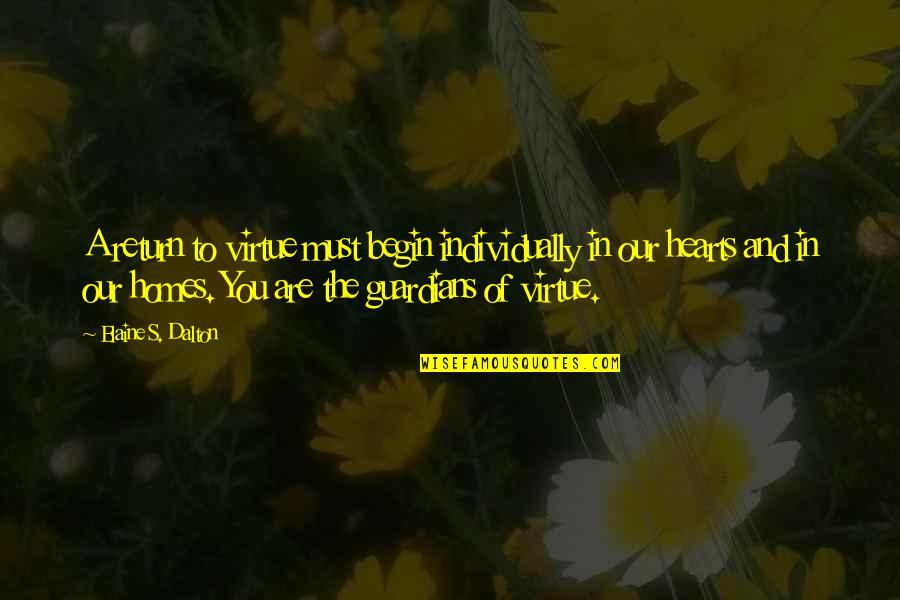 Calcite Quotes By Elaine S. Dalton: A return to virtue must begin individually in Calcite Quotes By Elaine S. Dalton: A return to virtue must begin individually in