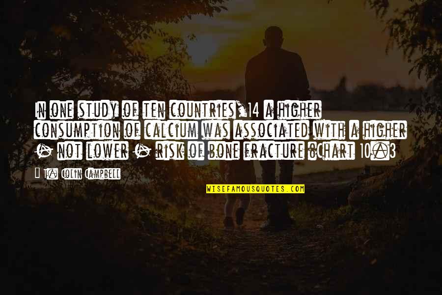 Calcium Quotes By T. Colin Campbell: In one study of ten countries,14 a higher Calcium Quotes By T. Colin Campbell: In one study of ten countries,14 a higher
