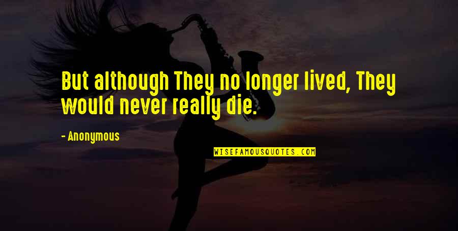 Calcolatrice Online Quotes By Anonymous: But although They no longer lived, They would
