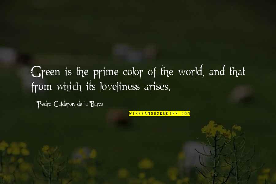 Calderon De La Barca Quotes By Pedro Calderon De La Barca: Green is the prime color of the world,