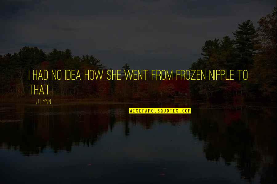 Calderon Tire Quotes By J. Lynn: I had no idea how she went from