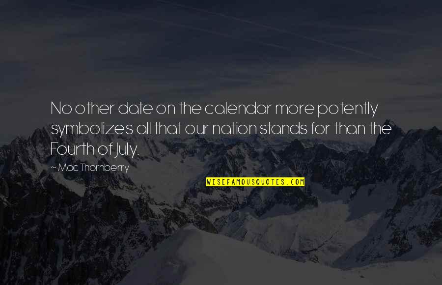Calendar Date Quotes By Mac Thornberry: No other date on the calendar more potently