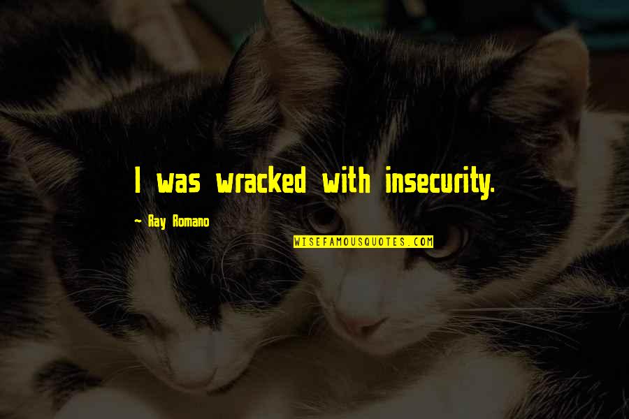 Calendar Dates Quotes By Ray Romano: I was wracked with insecurity.