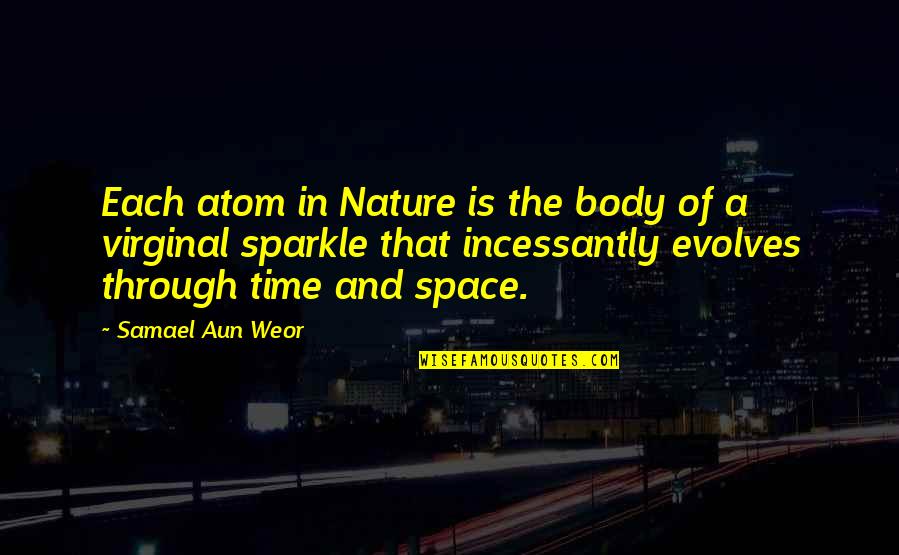 Calendar Dates Quotes By Samael Aun Weor: Each atom in Nature is the body of