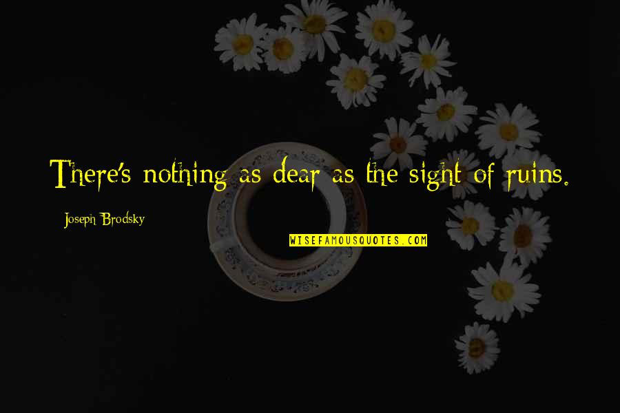 Cali Grown Quotes By Joseph Brodsky: There's nothing as dear as the sight of Cali Grown Quotes By Joseph Brodsky: There's nothing as dear as the sight of