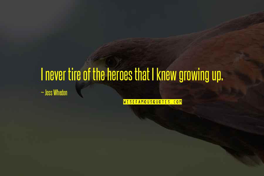 Caliban Slave Quotes By Joss Whedon: I never tire of the heroes that I