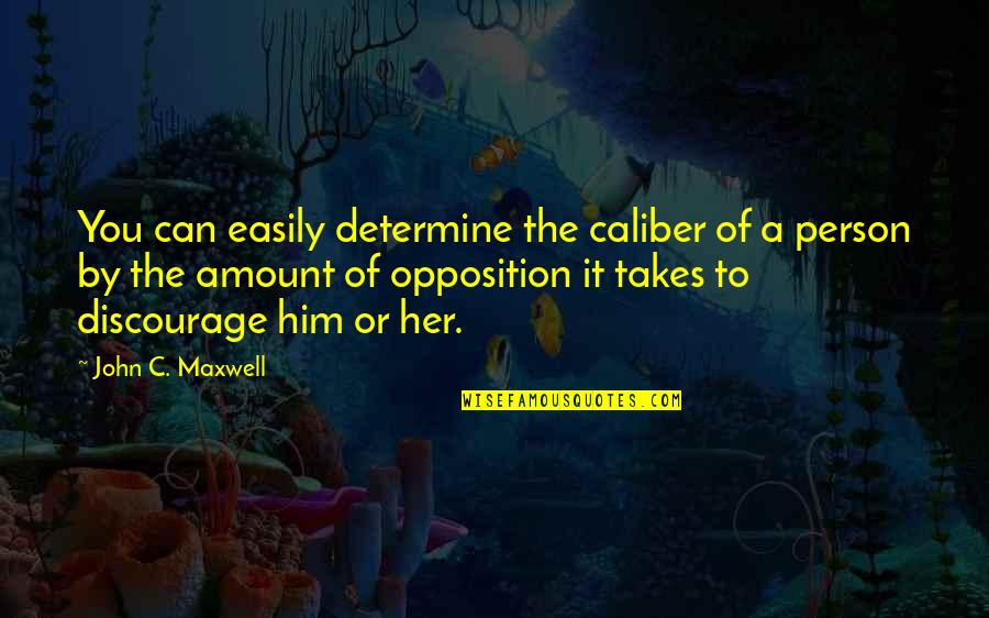 Caliber Quotes By John C. Maxwell: You can easily determine the caliber of a Caliber Quotes By John C. Maxwell: You can easily determine the caliber of a