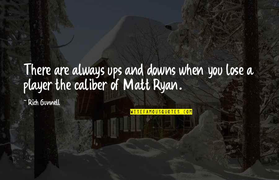 Caliber Quotes By Rich Gunnell: There are always ups and downs when you