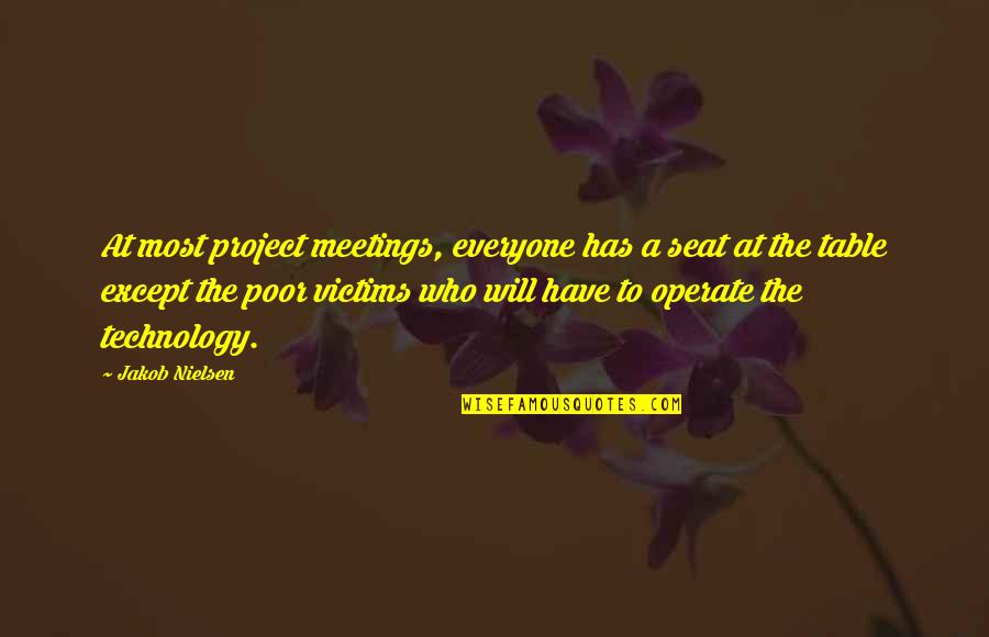 Caligari Records Quotes By Jakob Nielsen: At most project meetings, everyone has a seat
