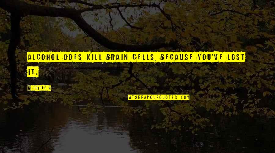 Calimutan Vs People Quotes By Triple H: Alcohol does kill brain cells, because you've lost