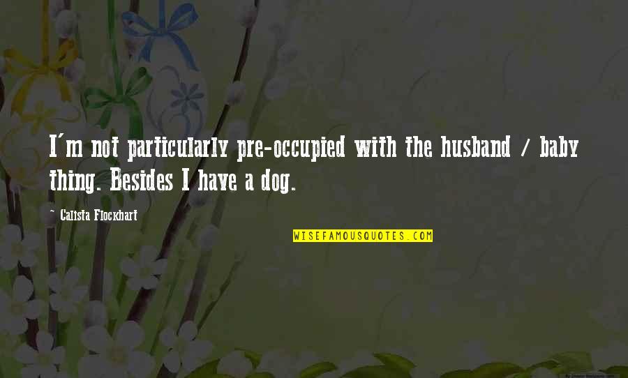 Calista Flockhart Quotes By Calista Flockhart: I'm not particularly pre-occupied with the husband / Calista Flockhart Quotes By Calista Flockhart: I'm not particularly pre-occupied with the husband /