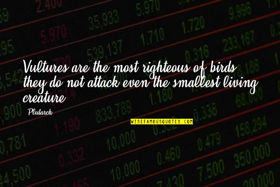 Calisthenic Quotes By Plutarch: Vultures are the most righteous of birds: they