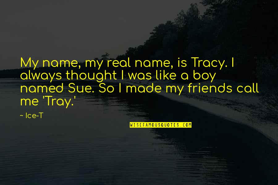 Call Boy Quotes By Ice-T: My name, my real name, is Tracy. I