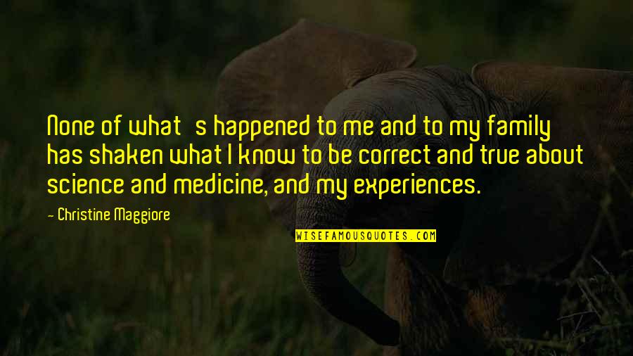 Callado In English Quotes By Christine Maggiore: None of what's happened to me and to Callado In English Quotes By Christine Maggiore: None of what's happened to me and to