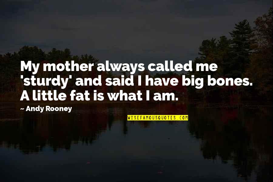 Called Fat Quotes By Andy Rooney: My mother always called me 'sturdy' and said