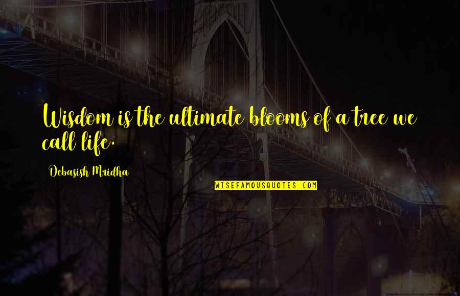 Callfate Quotes By Debasish Mridha: Wisdom is the ultimate blooms of a tree