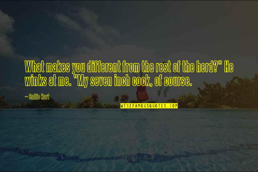Callie Quotes By Callie Hart: What makes you different from the rest of Callie Quotes By Callie Hart: What makes you different from the rest of