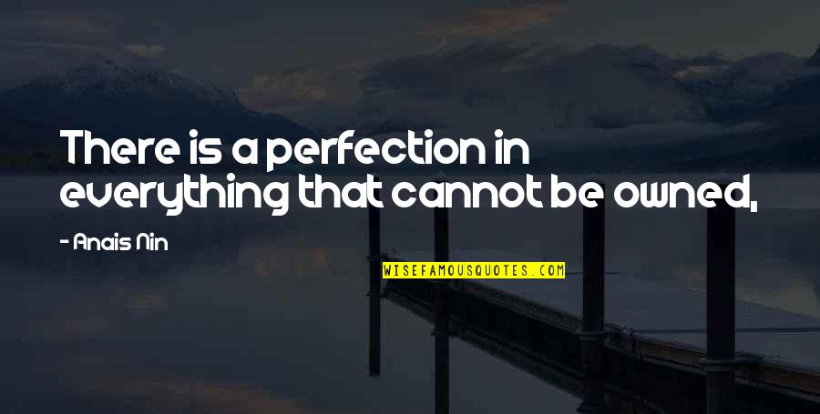 Callie Torres Love Quotes By Anais Nin: There is a perfection in everything that cannot