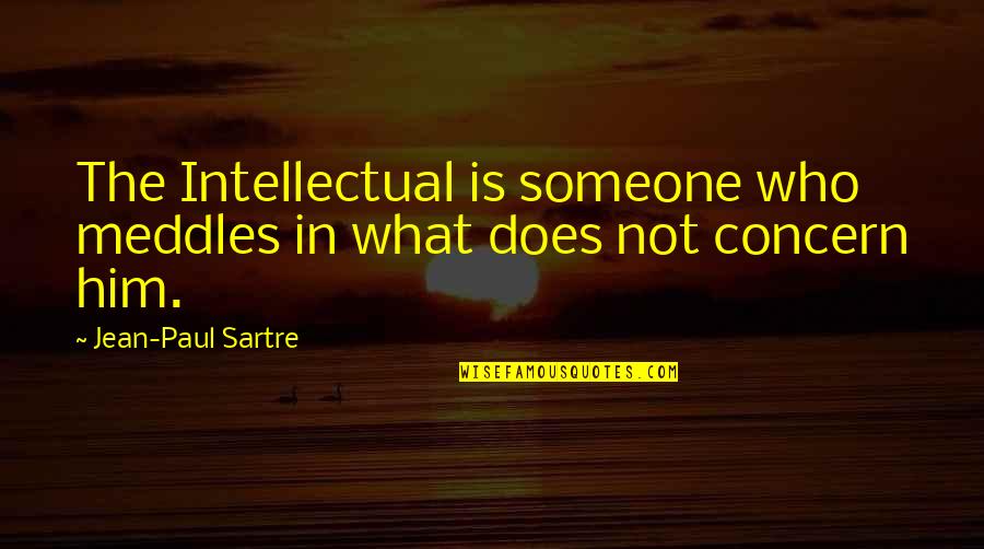 Calligrammes En Quotes By Jean-Paul Sartre: The Intellectual is someone who meddles in what