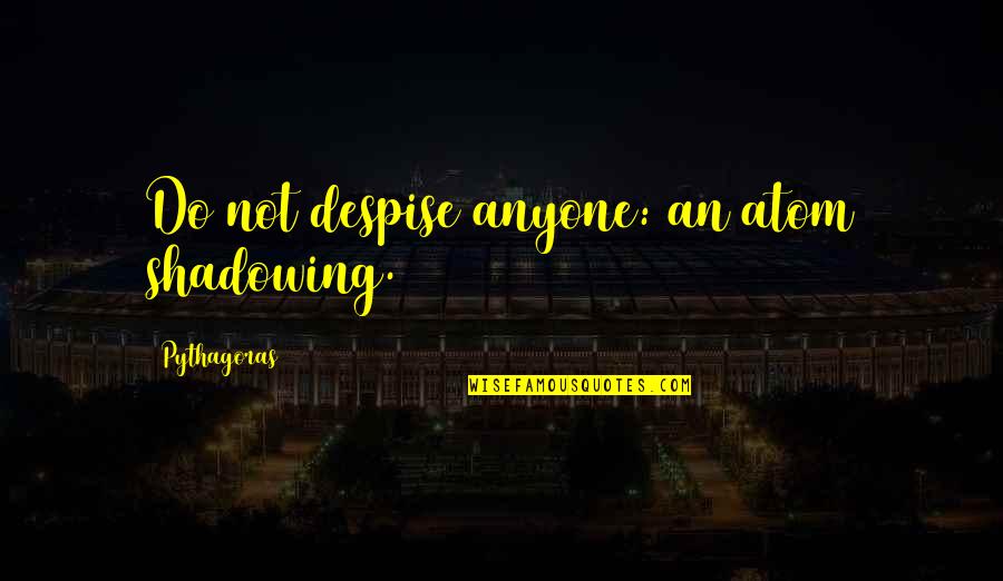 Calling Instead Of Texting Quotes By Pythagoras: Do not despise anyone: an atom shadowing.