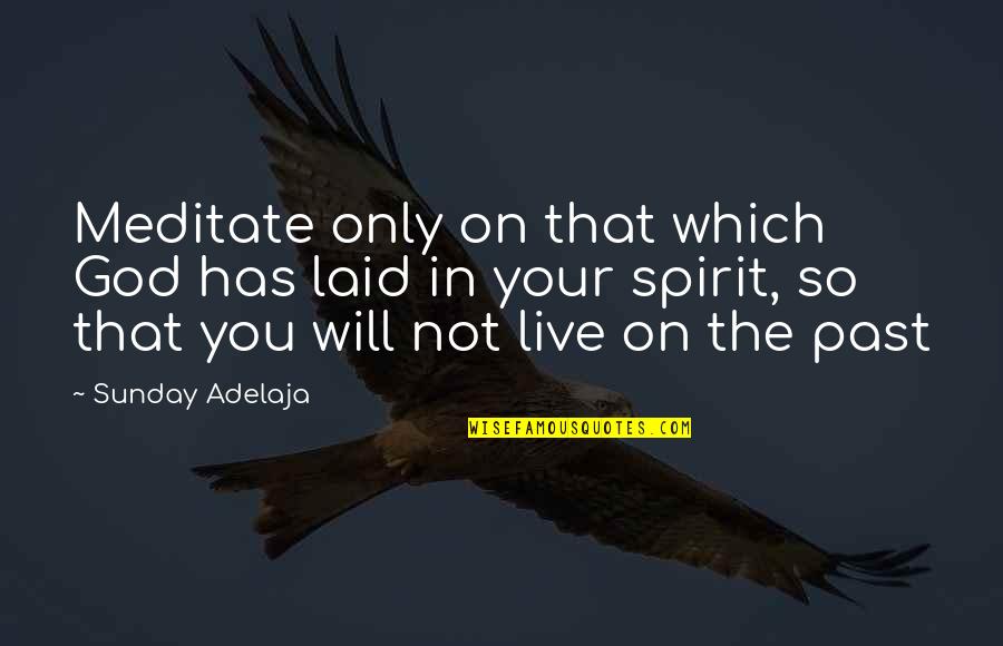 Calling On God Quotes By Sunday Adelaja: Meditate only on that which God has laid