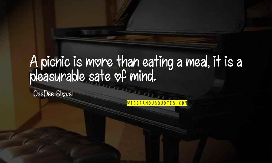 Calm And Chaos Quotes By DeeDee Stovel: A picnic is more than eating a meal,