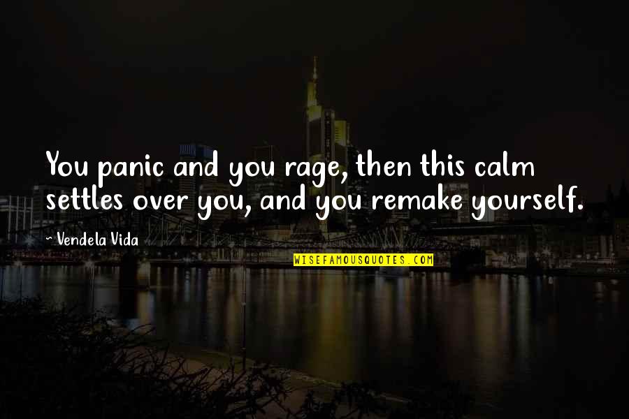 Calm And Chaos Quotes By Vendela Vida: You panic and you rage, then this calm
