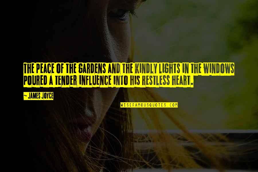 Calm And Peace Quotes By James Joyce: The peace of the gardens and the kindly