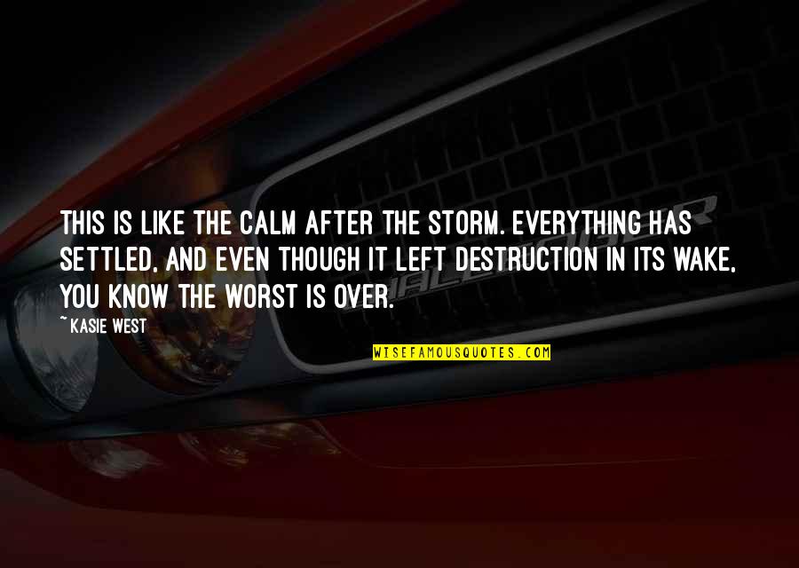 Calm Storm Quotes By Kasie West: This is like the calm after the storm.