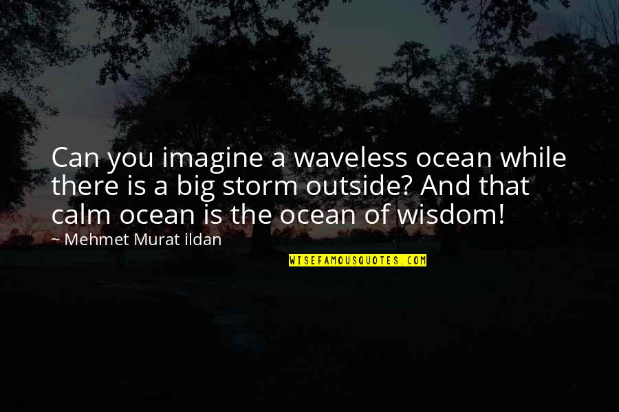 Calm Storm Quotes By Mehmet Murat Ildan: Can you imagine a waveless ocean while there