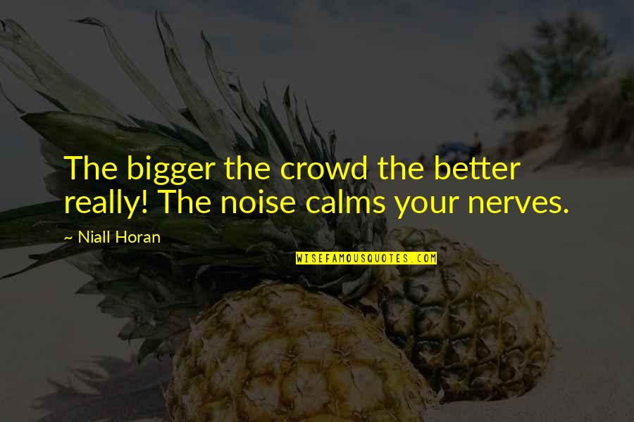 Calms Quotes By Niall Horan: The bigger the crowd the better really! The