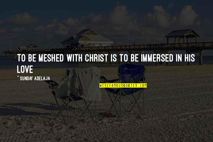 Calorie Intake Quotes By Sunday Adelaja: To be meshed with Christ is to be
