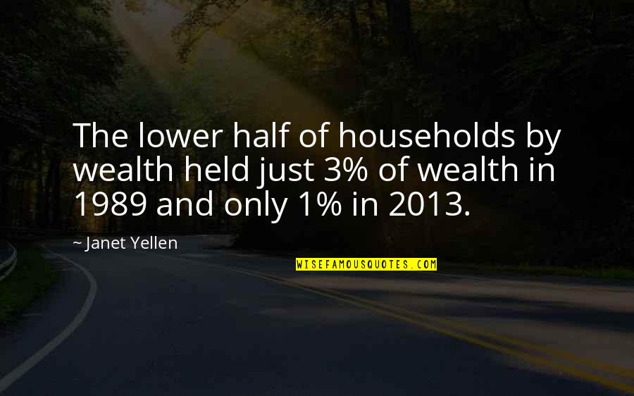 Caltrans Highway Quotes By Janet Yellen: The lower half of households by wealth held
