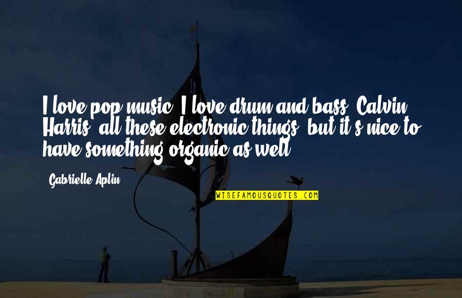 Calvin Harris Music Quotes By Gabrielle Aplin: I love pop music. I love drum and