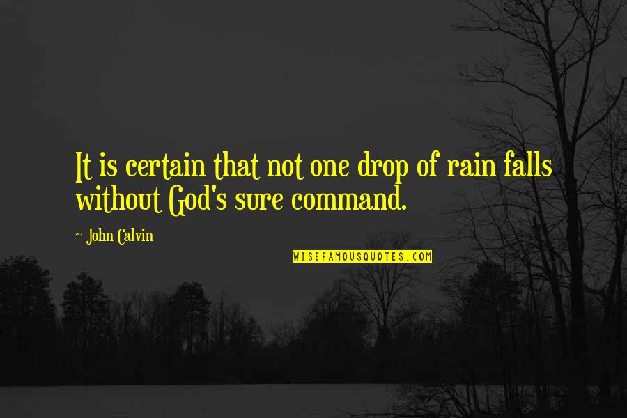 Calvin O'keefe Quotes By John Calvin: It is certain that not one drop of