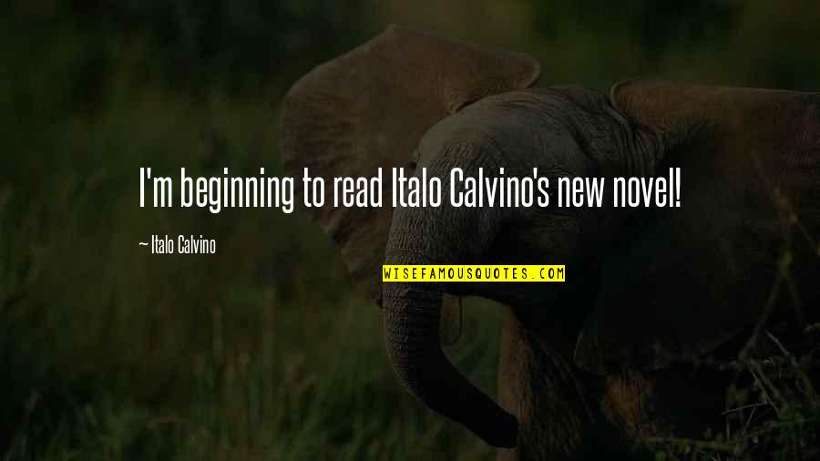 Calvino Quotes By Italo Calvino: I'm beginning to read Italo Calvino's new novel!