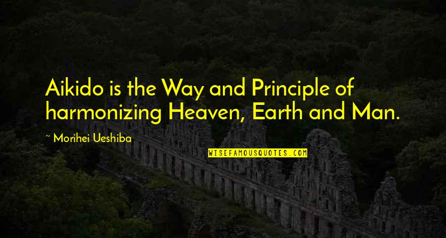Calvit Gold Quotes By Morihei Ueshiba: Aikido is the Way and Principle of harmonizing