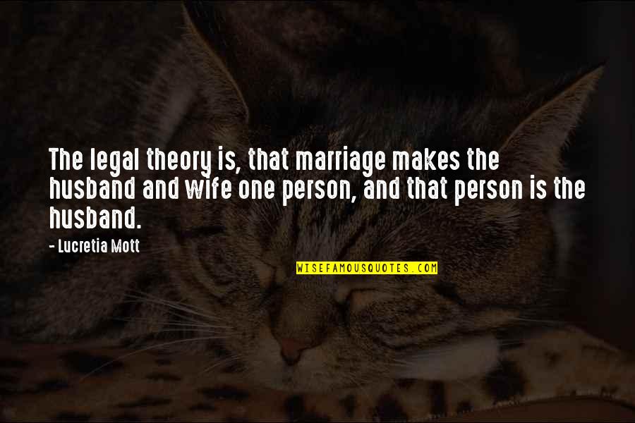 Camarilla Pivots Quotes By Lucretia Mott: The legal theory is, that marriage makes the