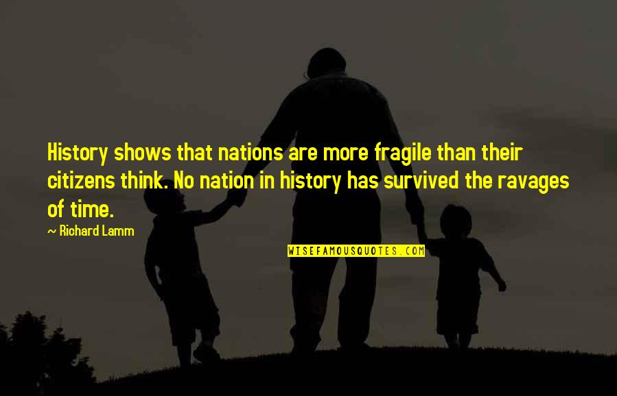 Cambalache Quotes By Richard Lamm: History shows that nations are more fragile than