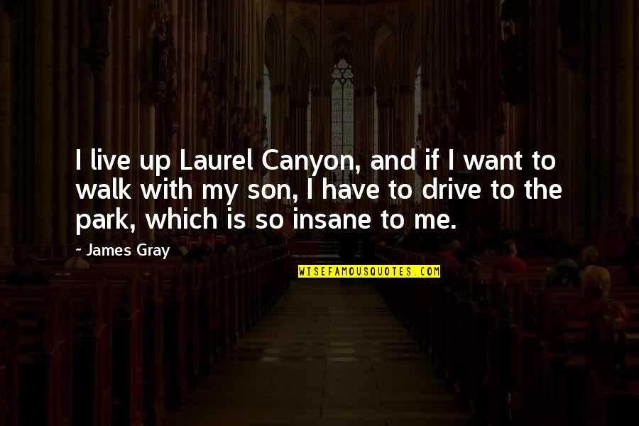 Camere Foto Quotes By James Gray: I live up Laurel Canyon, and if I