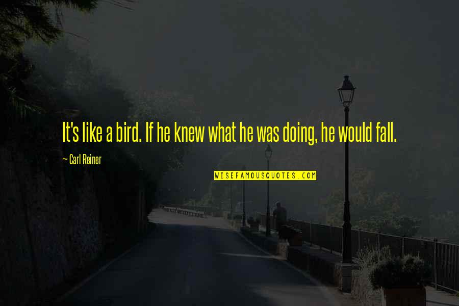 Camerlengo Law Quotes By Carl Reiner: It's like a bird. If he knew what