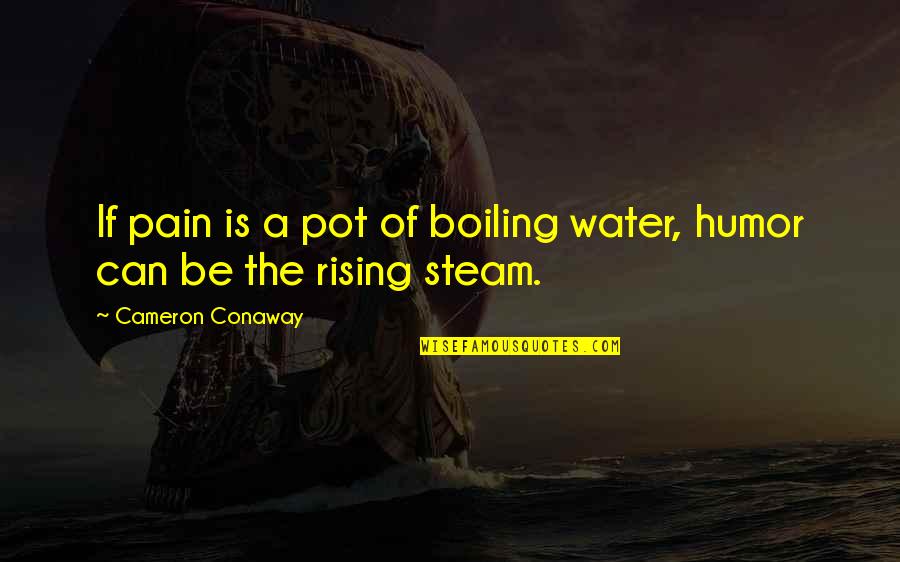 Cameron Conaway Quotes By Cameron Conaway: If pain is a pot of boiling water, Cameron Conaway Quotes By Cameron Conaway: If pain is a pot of boiling water,